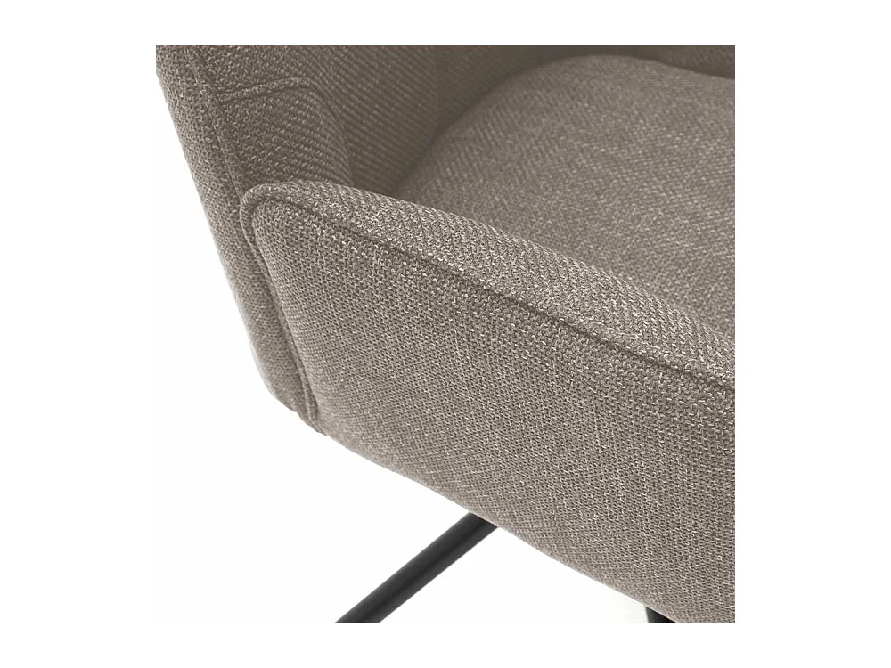 Drehbare Esszimmer Stühle in Hellbraun Webstoff Armlehnen (2er Set)