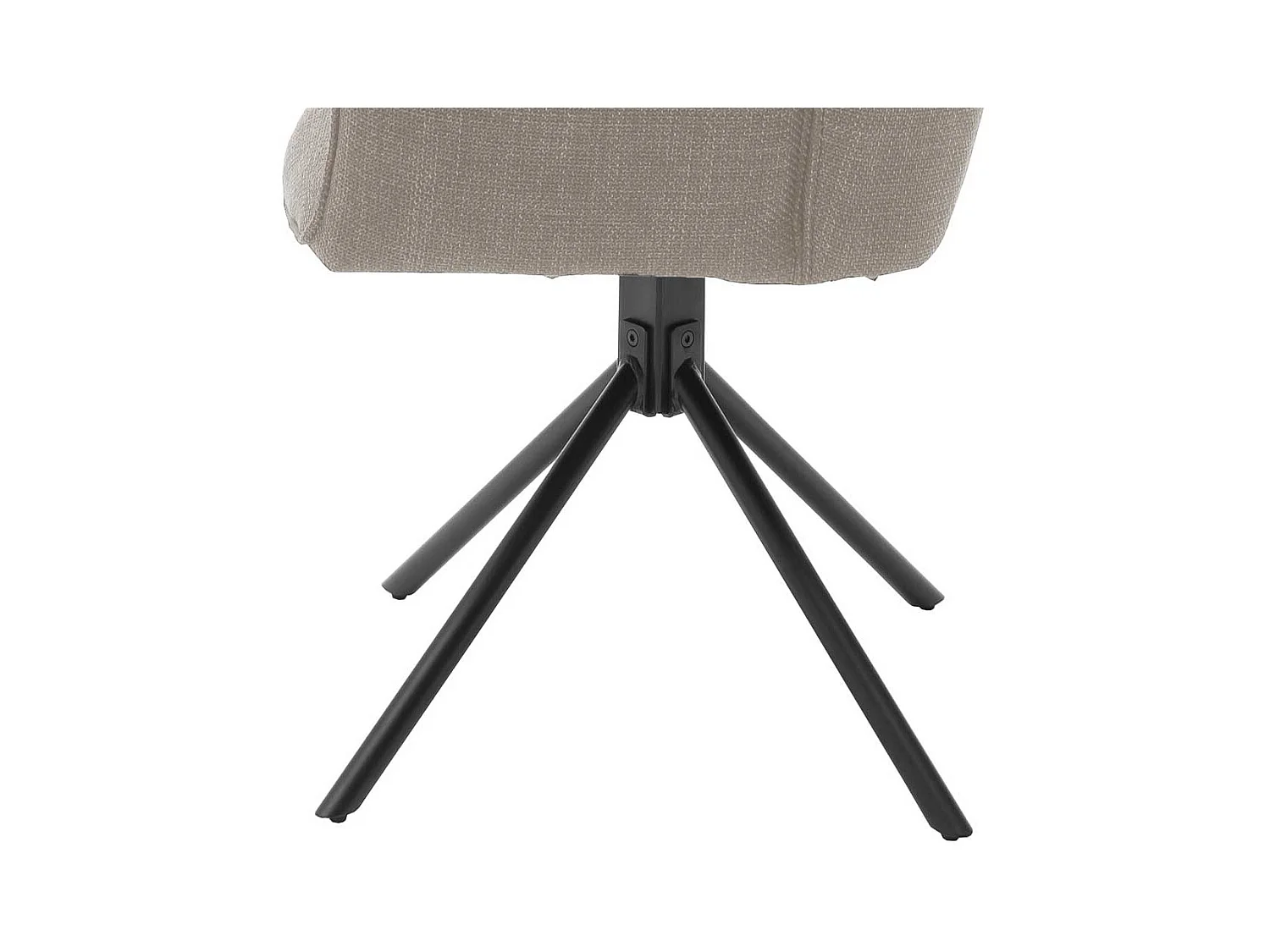 Drehbare Esszimmer Stühle in Hellbraun Webstoff Armlehnen (2er Set)