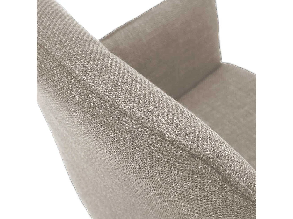 Drehbare Esszimmer Stühle in Hellbraun Webstoff Armlehnen (2er Set)