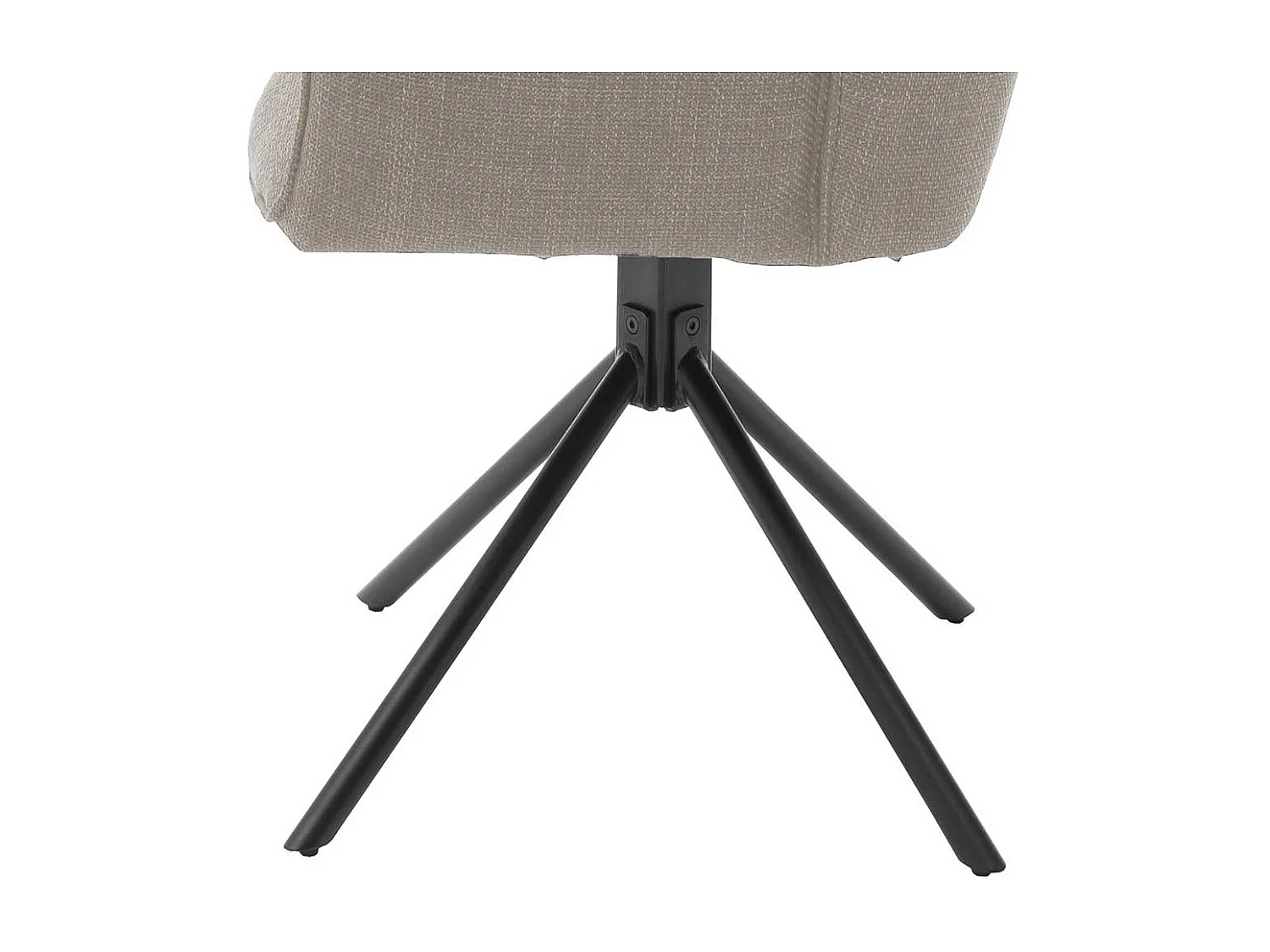 Drehbare Esszimmer Stühle in Hellbraun Webstoff Armlehnen (2er Set)