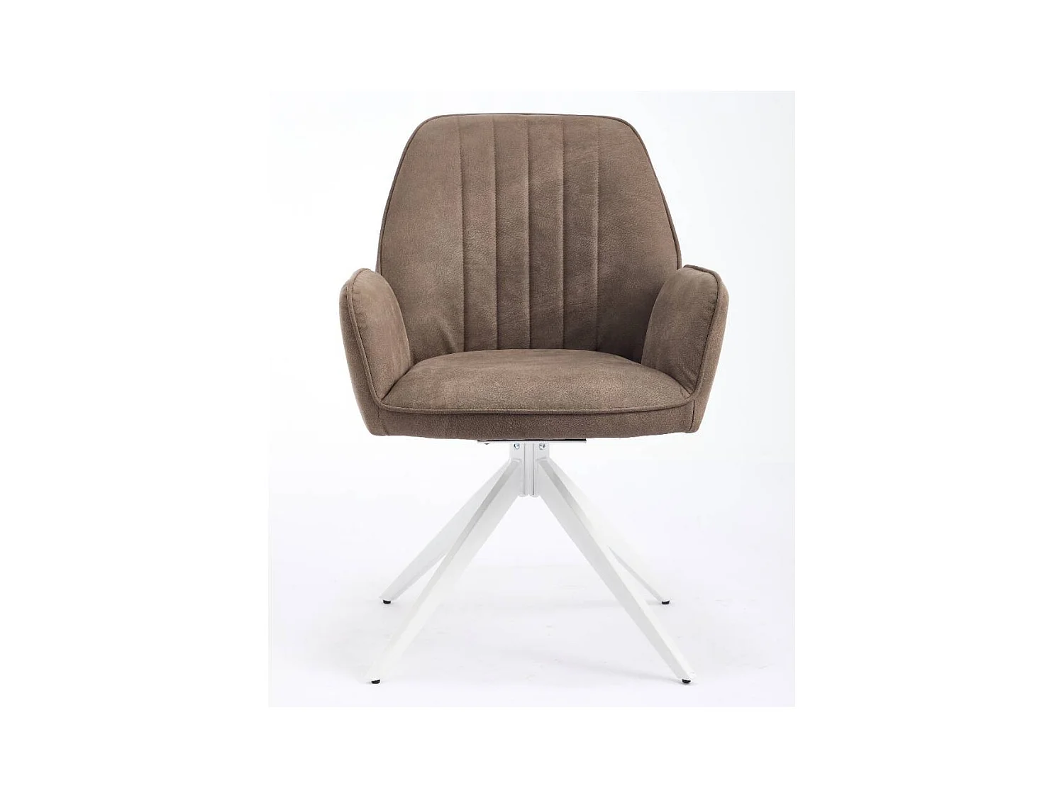 Drehstuhl Armlehnstuhl in Schlammfarben mit Gestell aus Metall (2er Set)