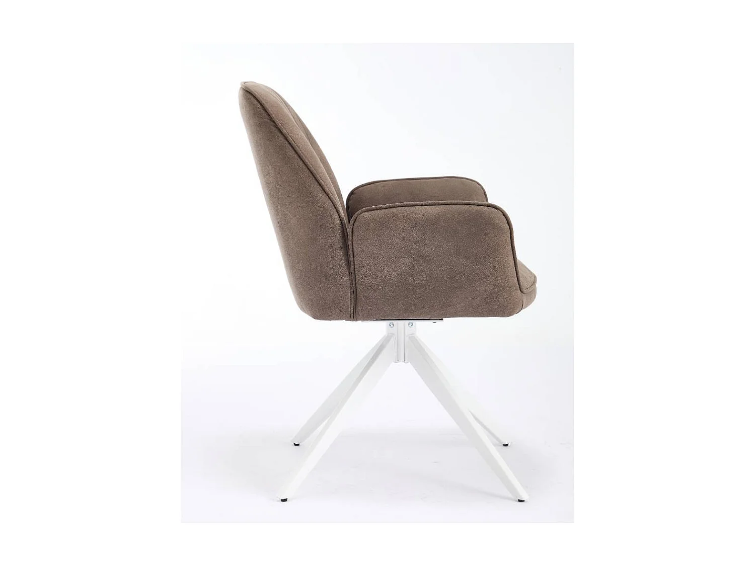 Drehstuhl Armlehnstuhl in Schlammfarben mit Gestell aus Metall (2er Set)