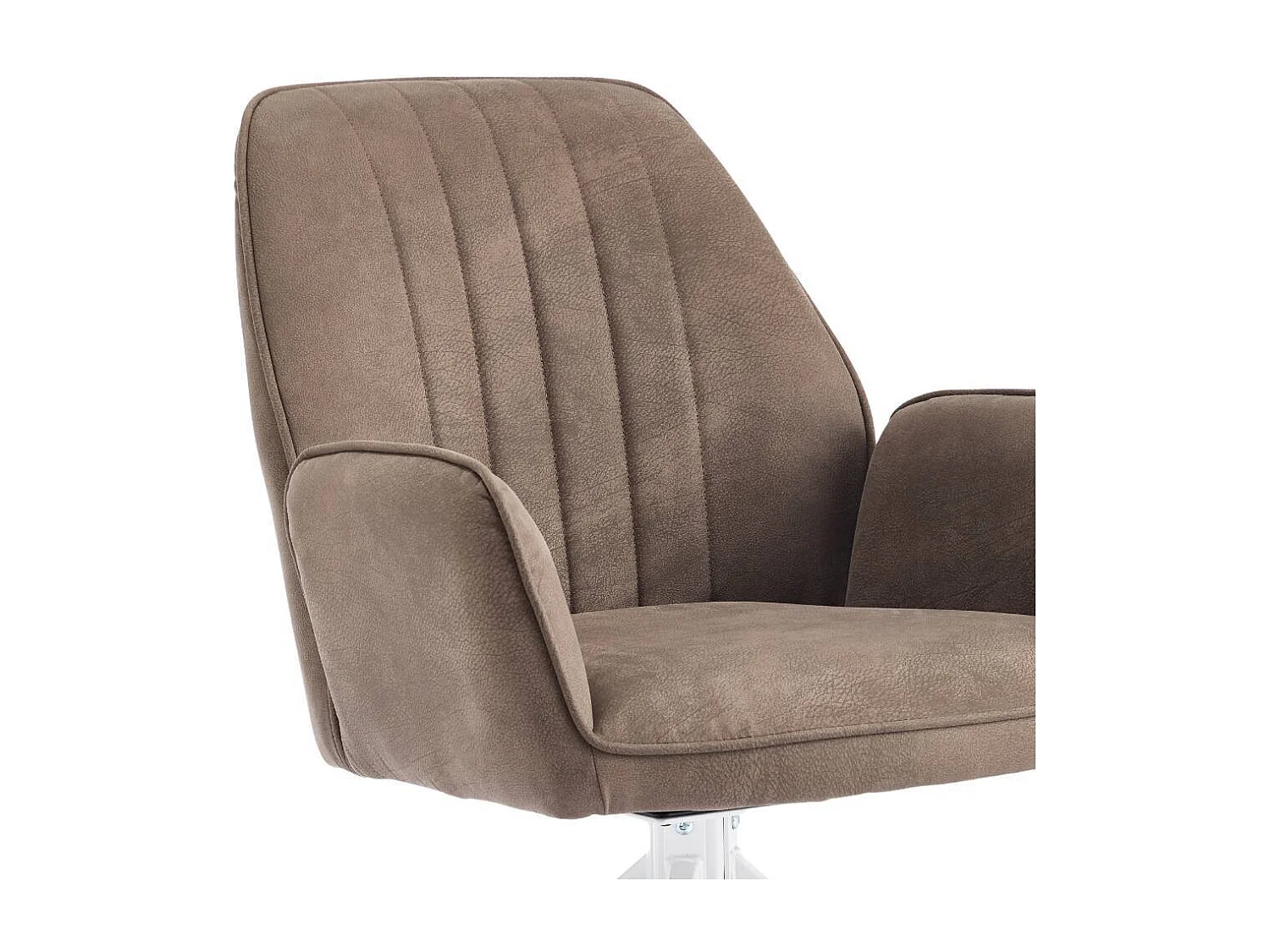 Drehstuhl Armlehnstuhl in Schlammfarben mit Gestell aus Metall (2er Set)