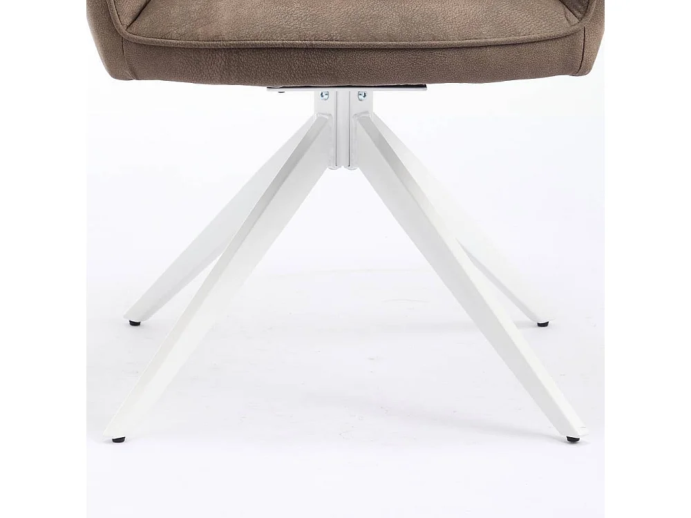 Drehstuhl Armlehnstuhl in Schlammfarben mit Gestell aus Metall (2er Set)