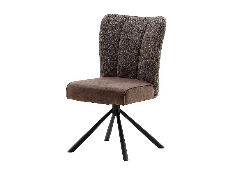 Drehbare St�hle in Hellbraun Stoff hoher Lehne (2er Set)