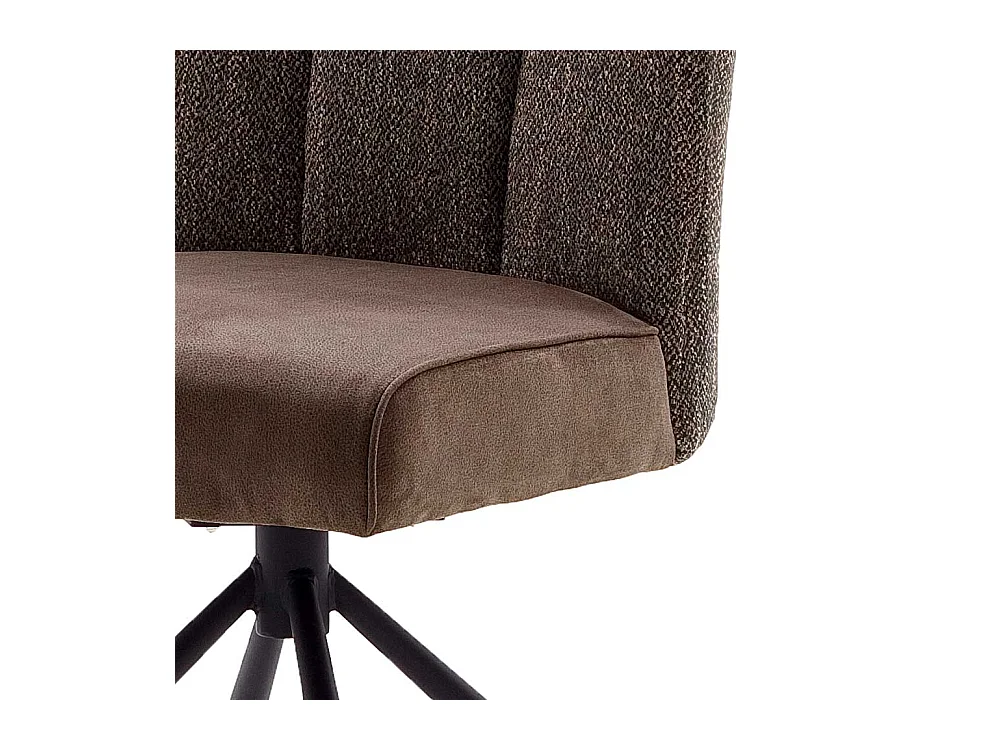 Drehbare St�hle in Hellbraun Stoff hoher Lehne (2er Set)