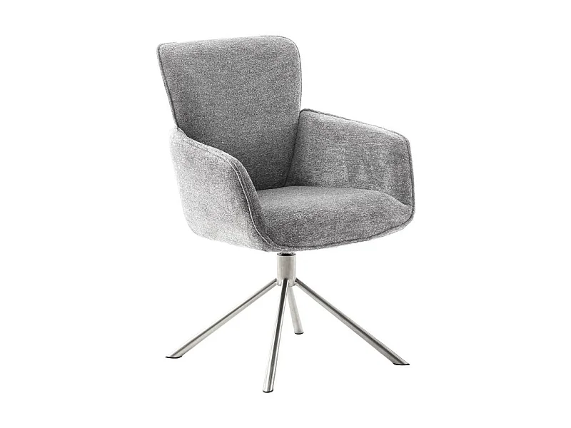 Polsterstuhl Wohnzimmerstuhl aus Chenillegewebe in modernem Design (2er Set)