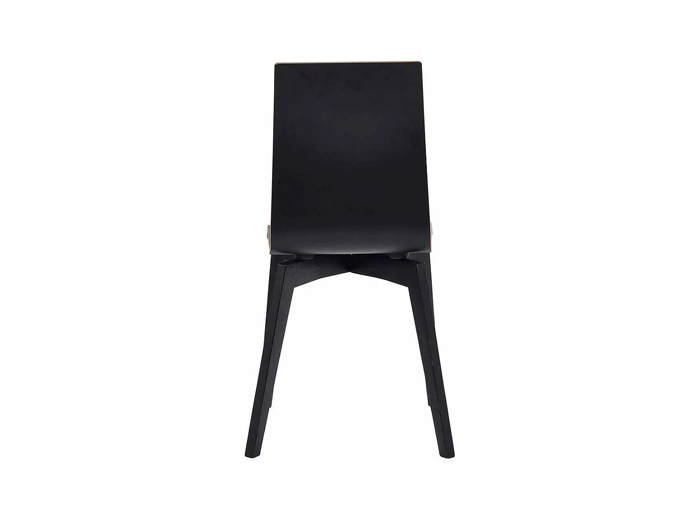 Esstischstuhl Set in Schwarz Holzbeine massiv (2er Set)