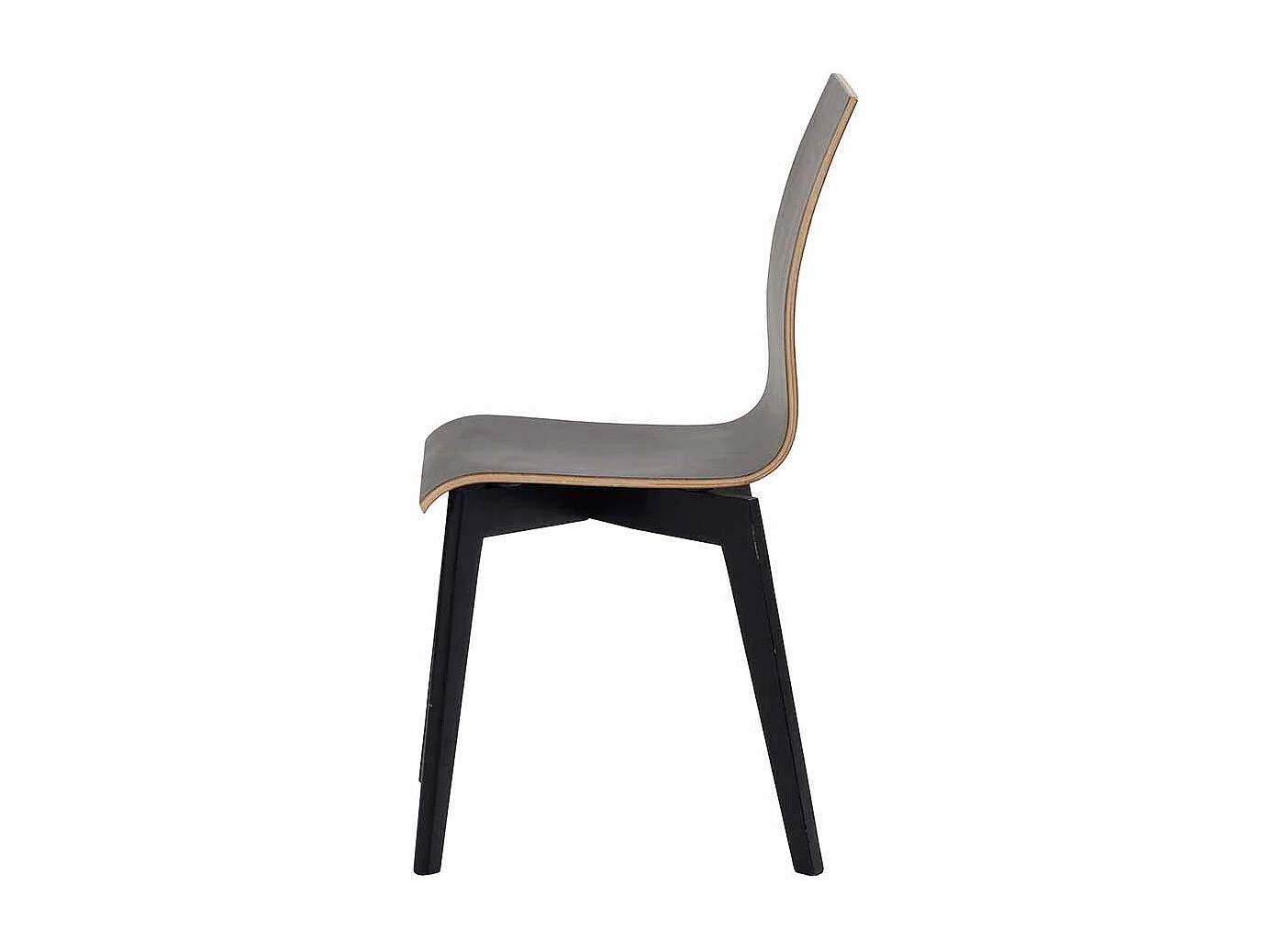 Esstischstuhl Set in Schwarz Holzbeine massiv (2er Set)