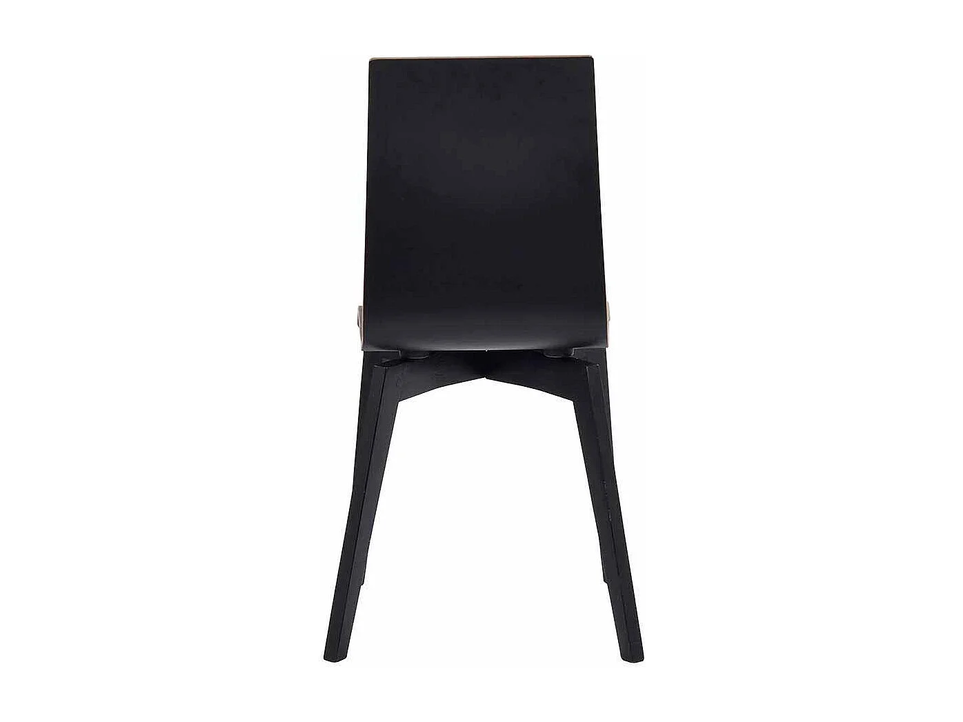 Esstischstuhl Set in Schwarz Holzbeine massiv (2er Set)