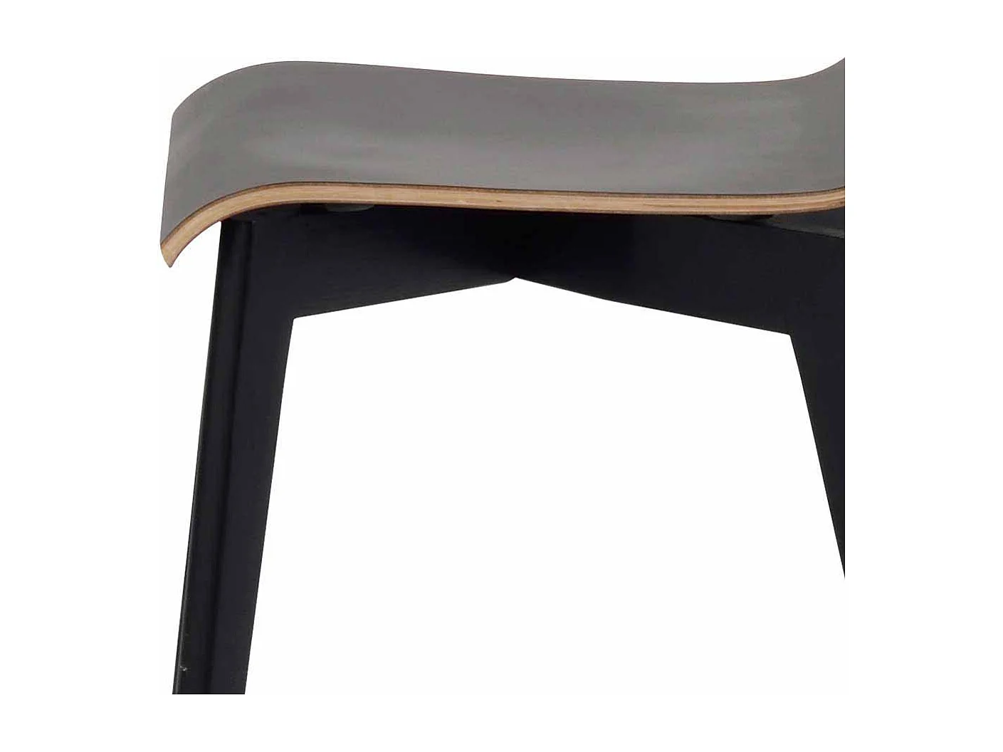 Esstischstuhl Set in Schwarz Holzbeine massiv (2er Set)