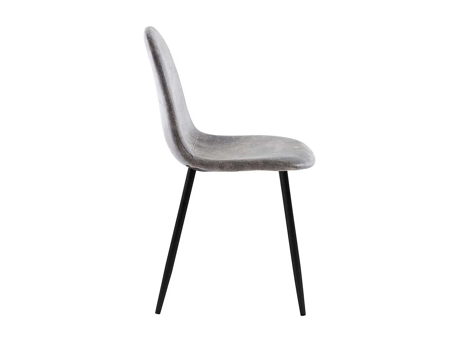 Esstisch Stühle im Skandi Design Hellgrau und Schwarz (2er Set)