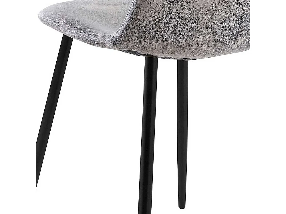 Esstisch Stühle im Skandi Design Hellgrau und Schwarz (2er Set)