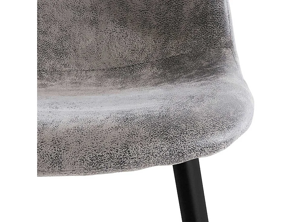 Esstisch Stühle im Skandi Design Hellgrau und Schwarz (2er Set)