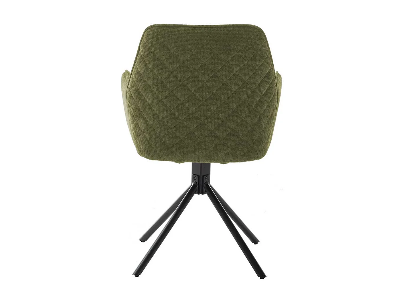 Esstisch Stühle in Oliv Grün Chenillegewebe drehbar (2er Set)