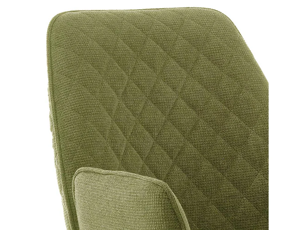 Esstisch Stühle in Oliv Grün Chenillegewebe drehbar (2er Set)