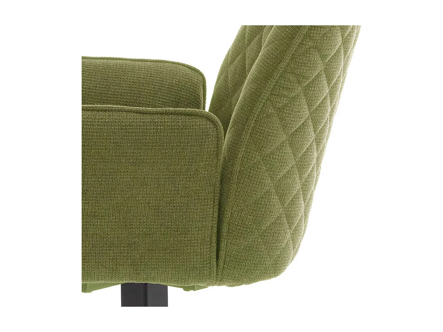 Esstisch Stühle in Oliv Grün Chenillegewebe drehbar (2er Set)