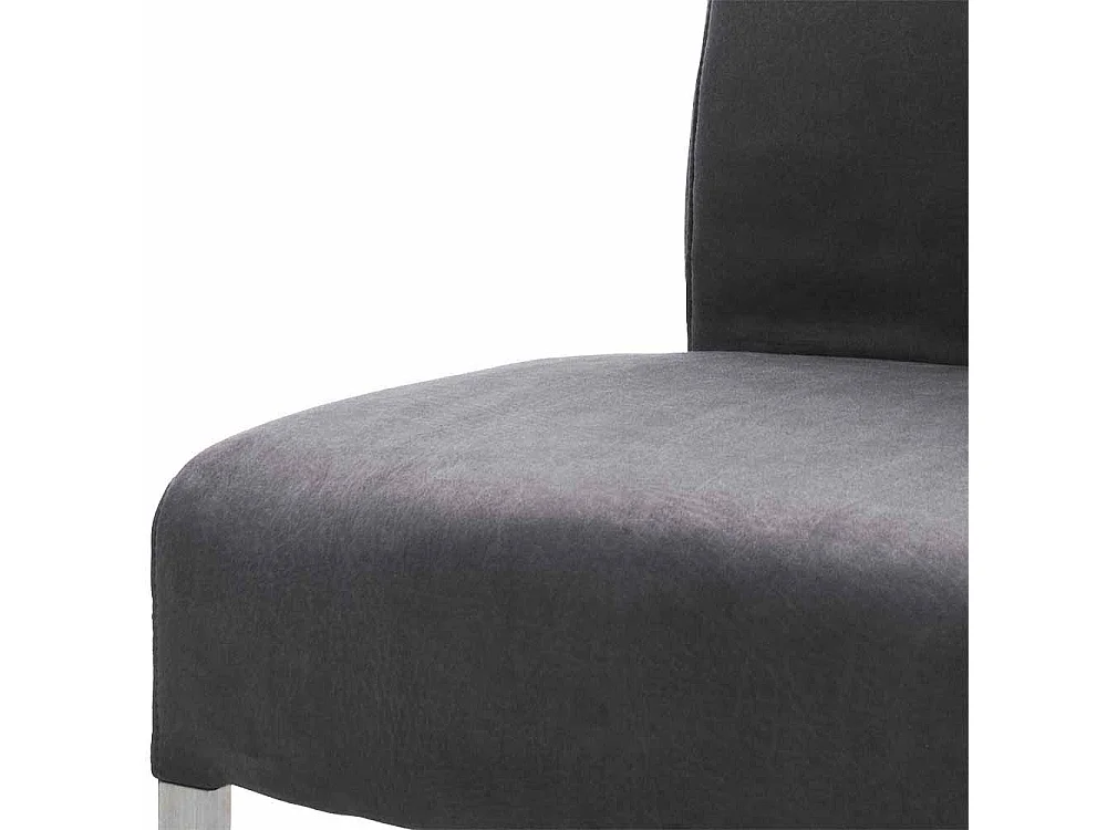 Esszimmer Freischwinger in Anthrazit Edelstahl (2er Set)