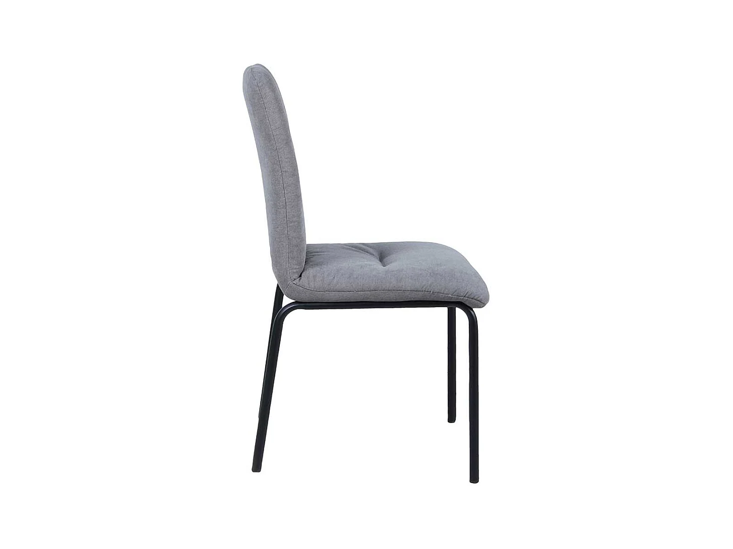 Esszimmer Polsterstühle in Hellgrau Webstoff Metallgestell (2er Set)