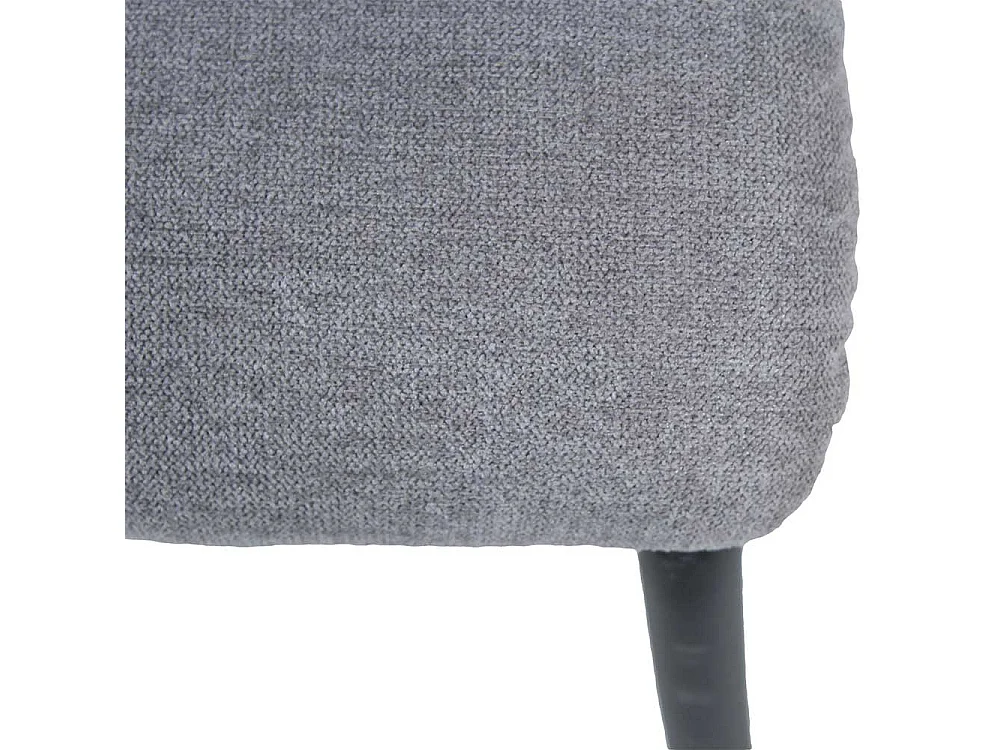 Esszimmer Polsterstühle in Hellgrau Webstoff Metallgestell (2er Set)