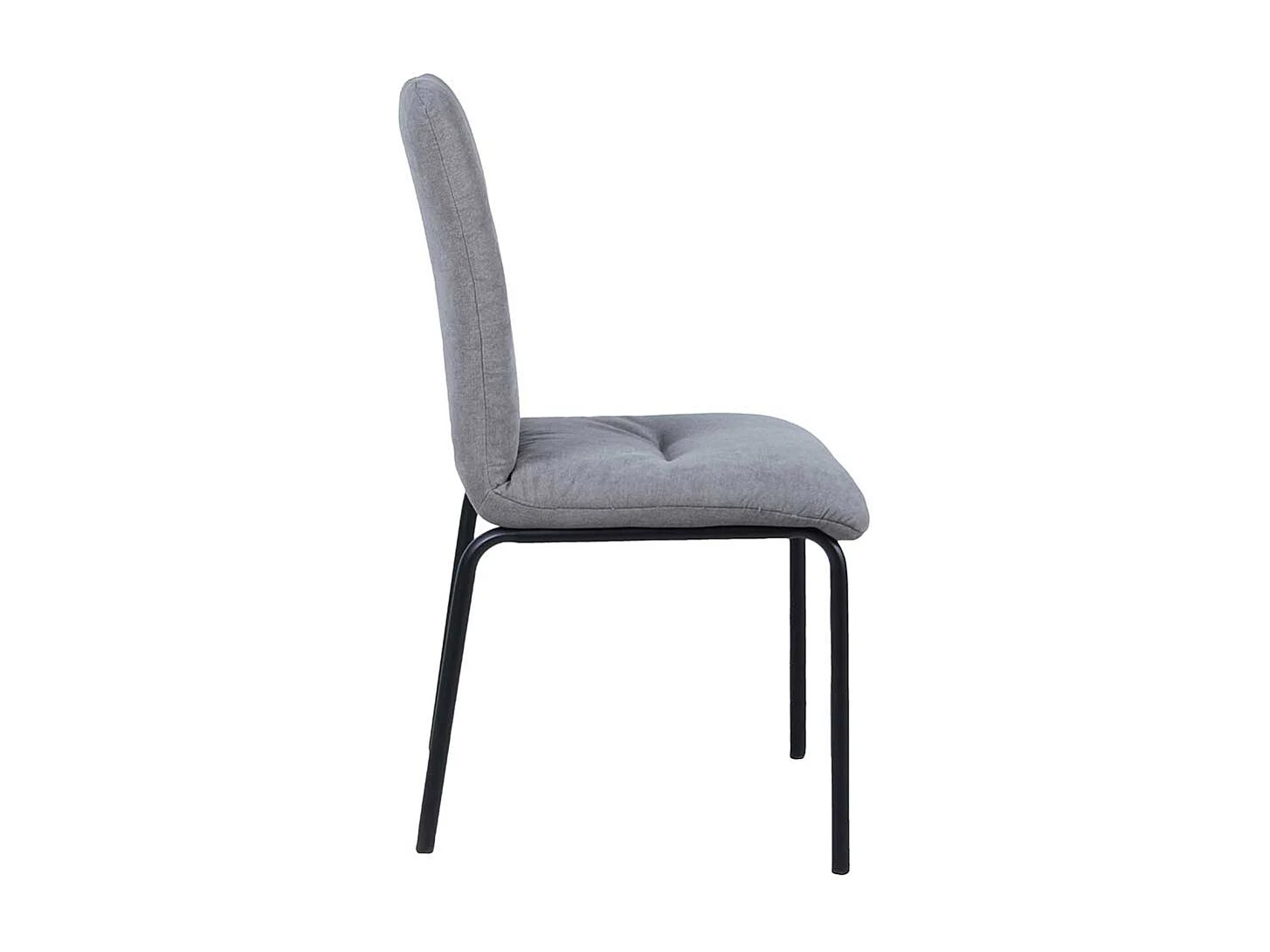 Esszimmer Polsterstühle in Hellgrau Webstoff Metallgestell (2er Set)