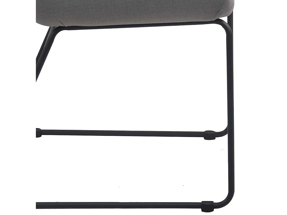 Armlehnenstühle in Grau Webstoff Metallbügeln (2er Set)