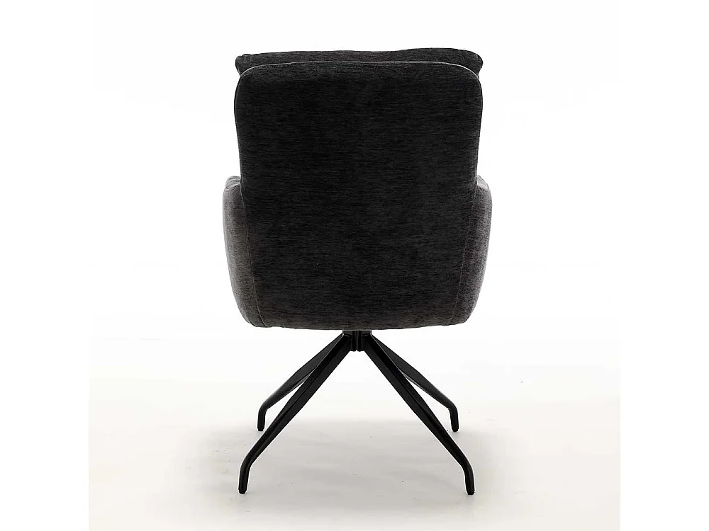 Armlehnenstuhl Esstisch Stuhl in Anthrazit mit Gestell aus Metall (2er Set)