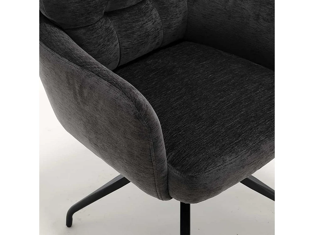 Armlehnenstuhl Esstisch Stuhl in Anthrazit mit Gestell aus Metall (2er Set)