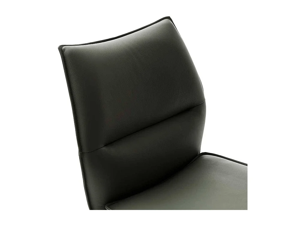 Lederstuhl Esszimmerstuhl drehbar aus Echtleder (2er Set)