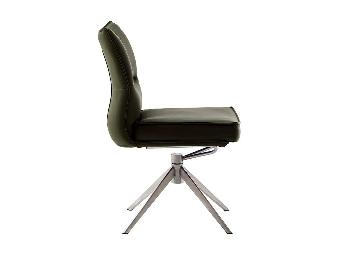 Lederstuhl Esszimmerstuhl drehbar aus Echtleder (2er Set)