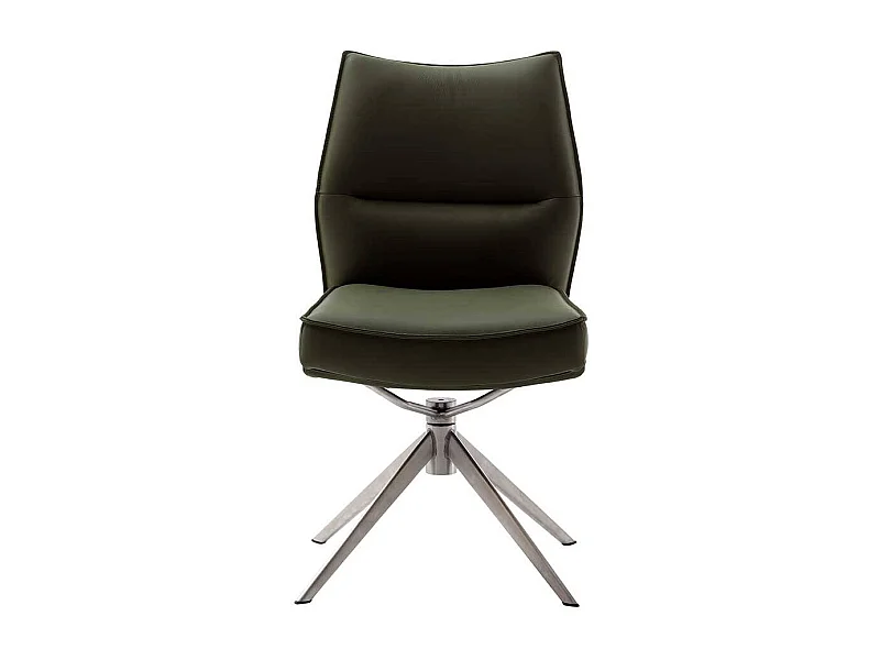 Lederstuhl Esszimmerstuhl drehbar aus Echtleder (2er Set)