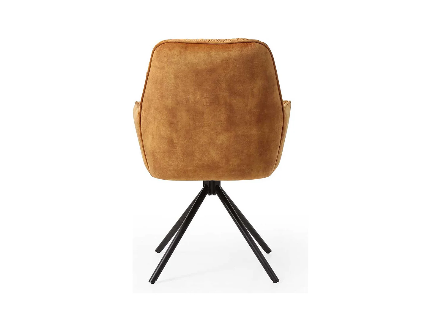 Polsterstuhl Esszimmer in Goldfarben und Schwarz drehbar