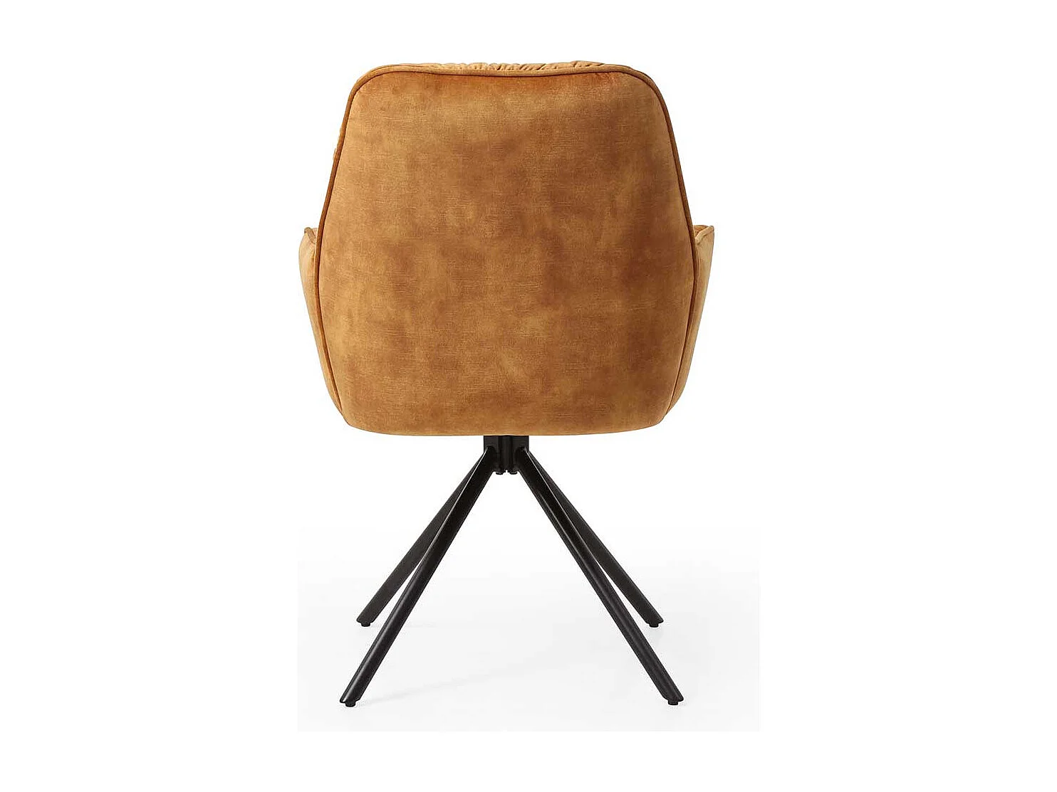 Polsterstuhl Esszimmer in Goldfarben und Schwarz drehbar