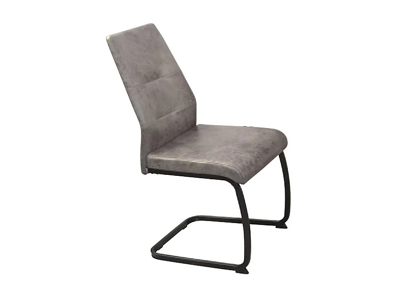 Swingstuhl Set in Grau Vintage und Schwarz 47 cm Sitzhöhe (4er Set)