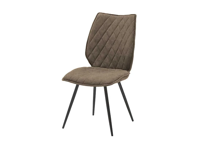 Esstischst�hle in Beige Microfaser Metallgestell in Anthrazit (2er Set)