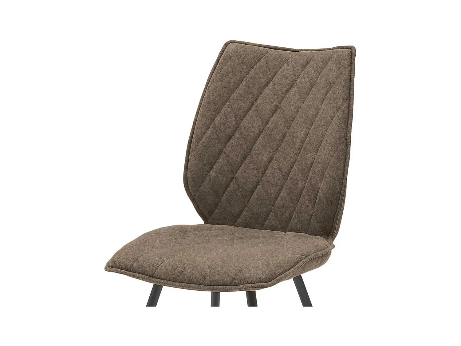 Esstischst�hle in Beige Microfaser Metallgestell in Anthrazit (2er Set)