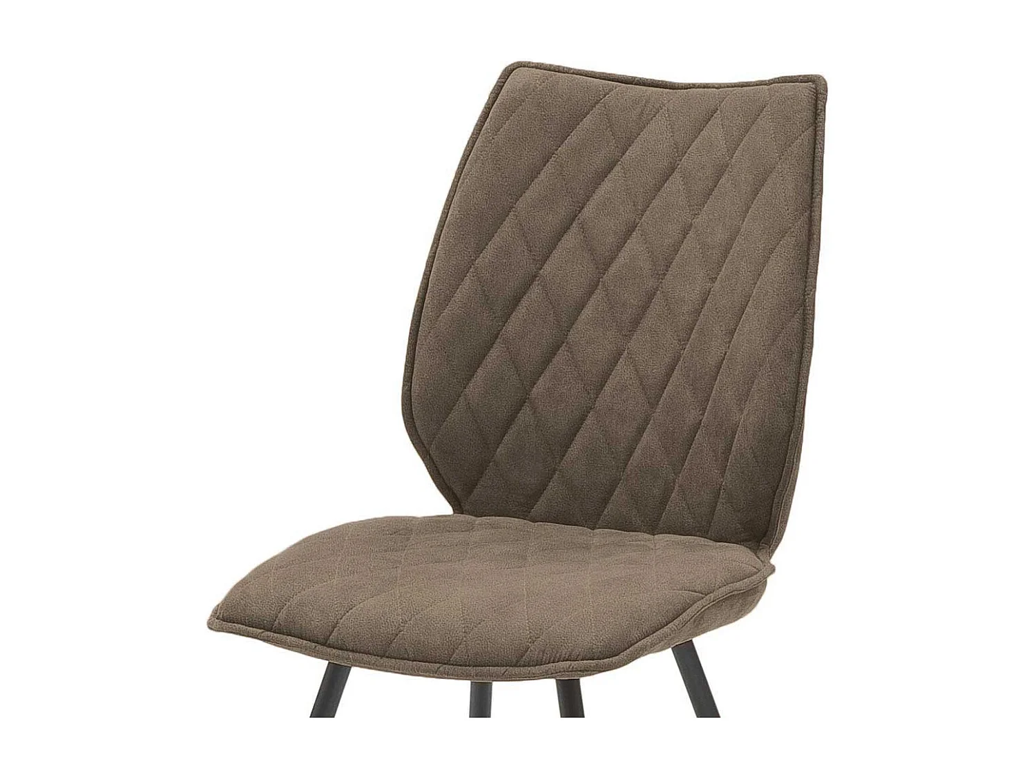 Esstischst�hle in Beige Microfaser Metallgestell in Anthrazit (2er Set)