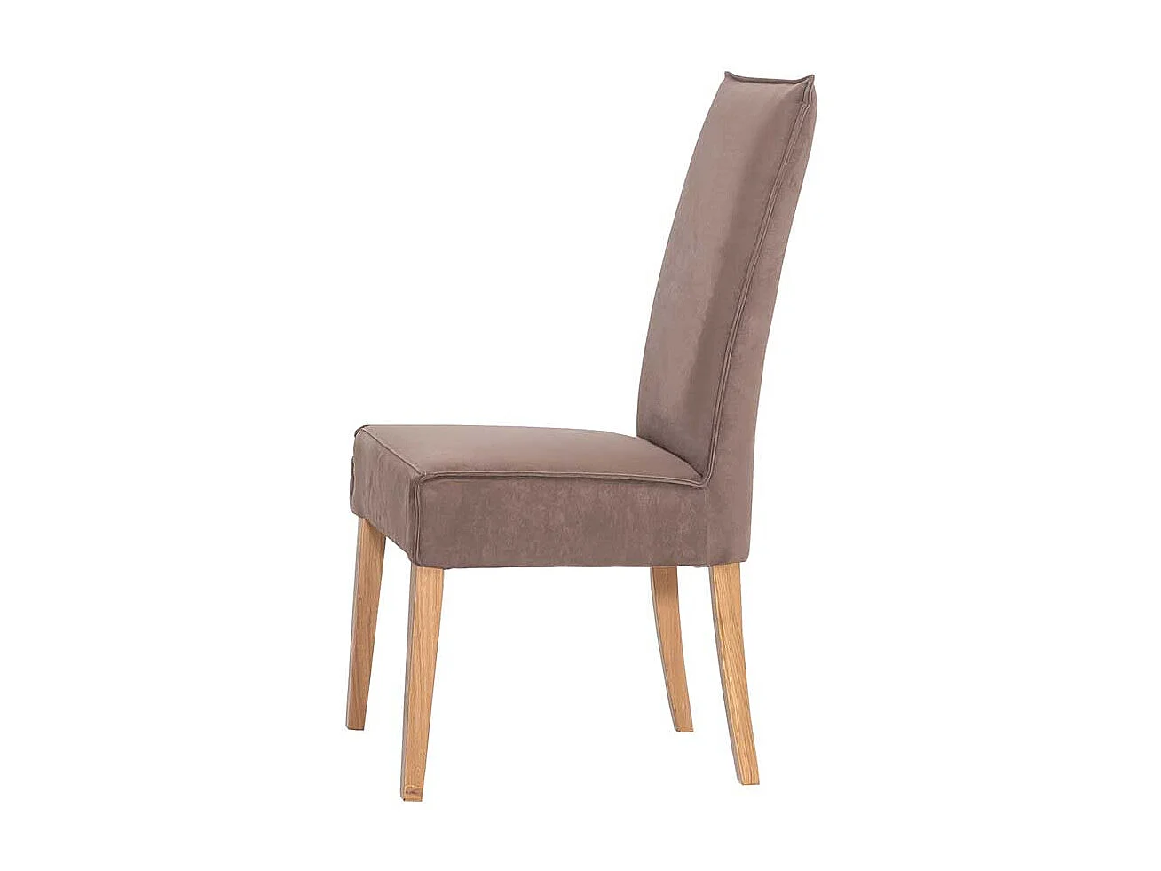 Esstischstühle in Hellbraun Kunstleder Massivholzgestell (2er Set)