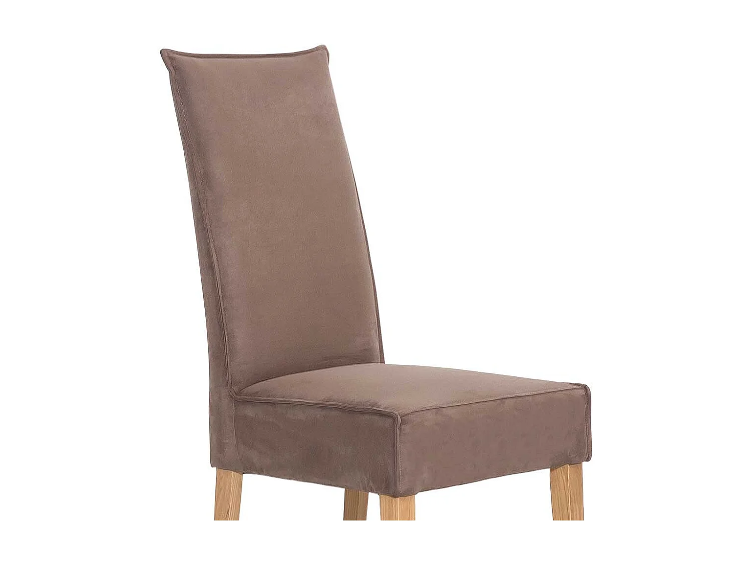 Esstischstühle in Hellbraun Kunstleder Massivholzgestell (2er Set)