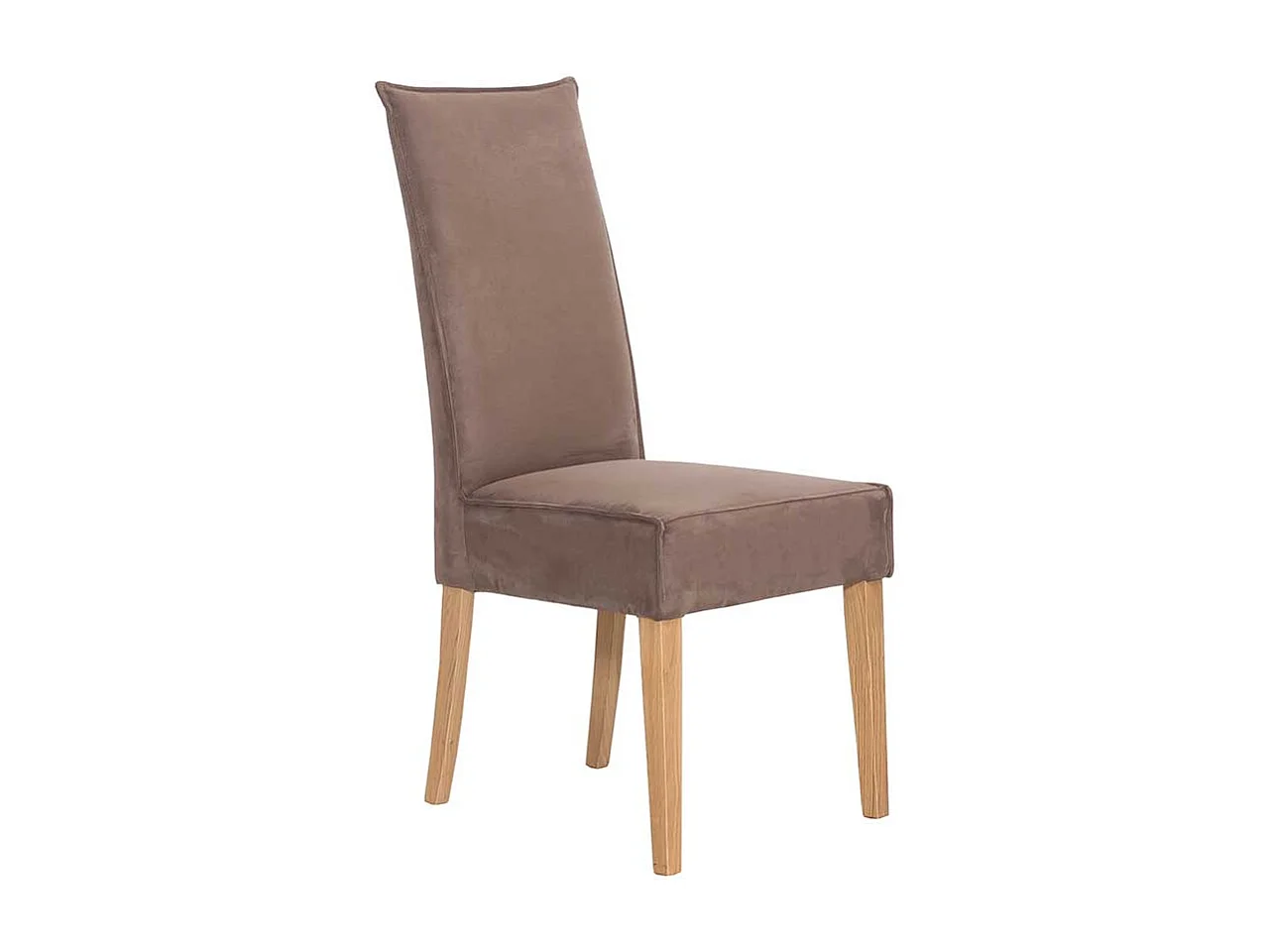 Esstischstühle in Hellbraun Kunstleder Massivholzgestell (2er Set)