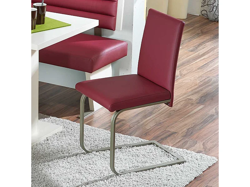 Freischwinger in Rot Stahl