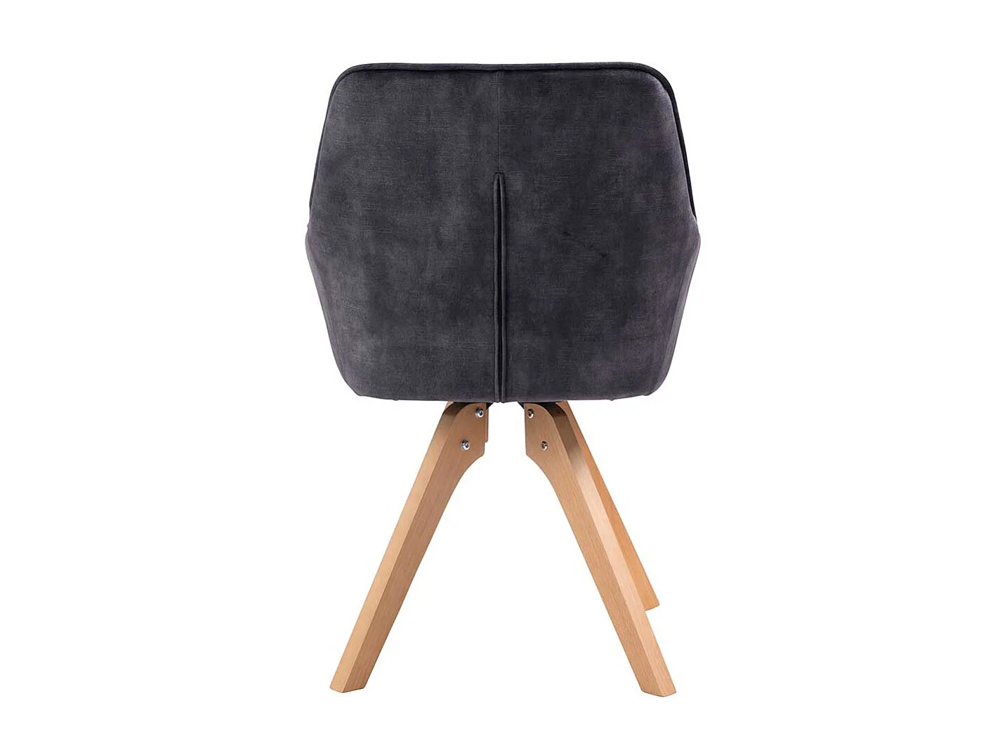 Armlehnstuhl in Schwarz und Eichefarben Samt