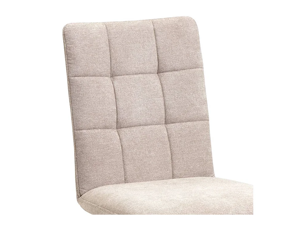 Polsterstuhl Esszimmerstuhl mit gepolsterter Rückenlehne in Beige (2er Set)