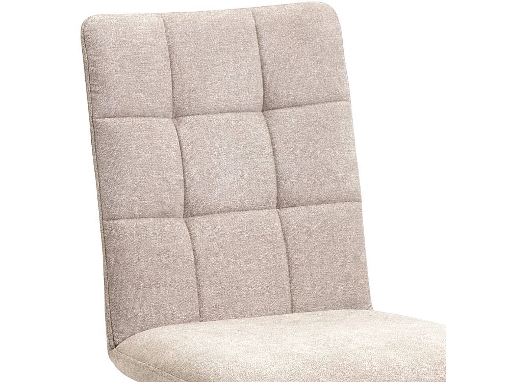 Polsterstuhl Esszimmerstuhl mit gepolsterter Rückenlehne in Beige (2er Set)