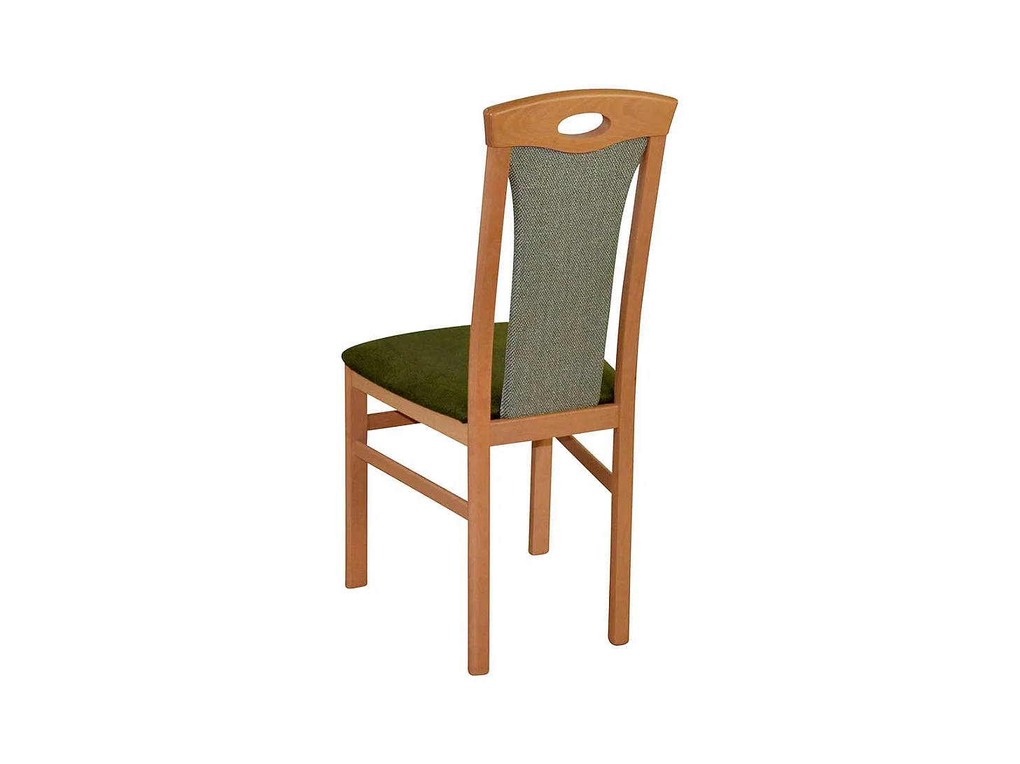 Polsterstuehle Esszimmer aus Buche Massivholz Bezug Grün (2er Set)