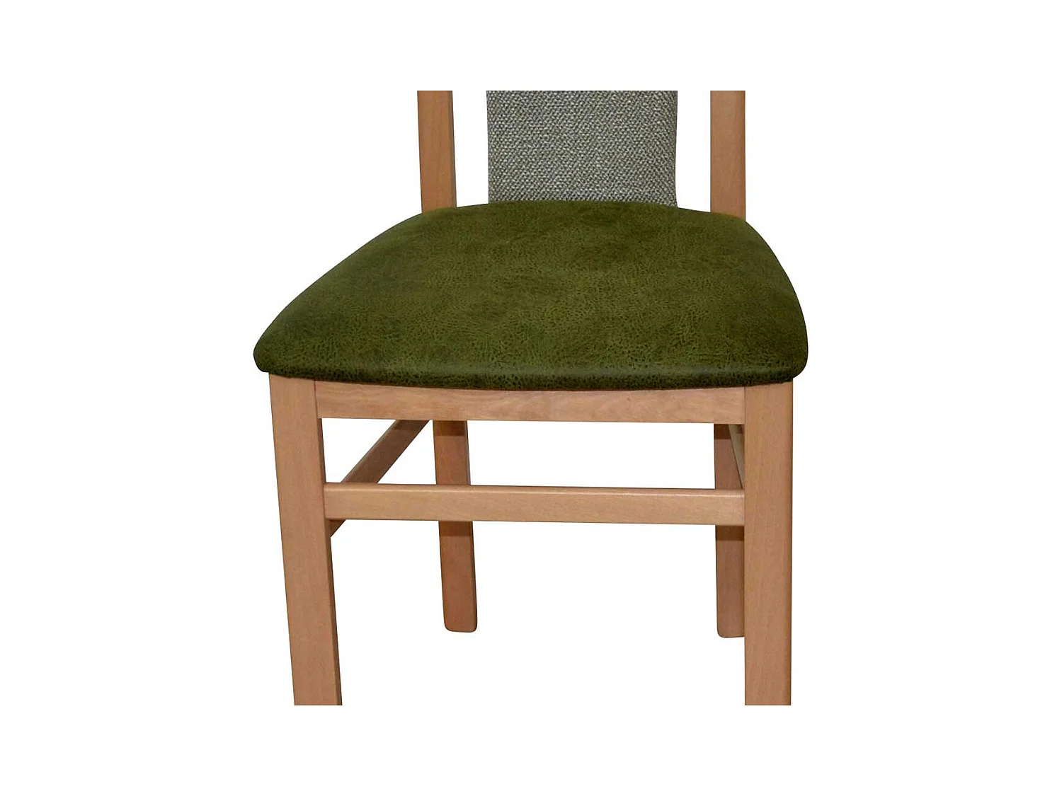 Polsterstuehle Esszimmer aus Buche Massivholz Bezug Grün (2er Set)