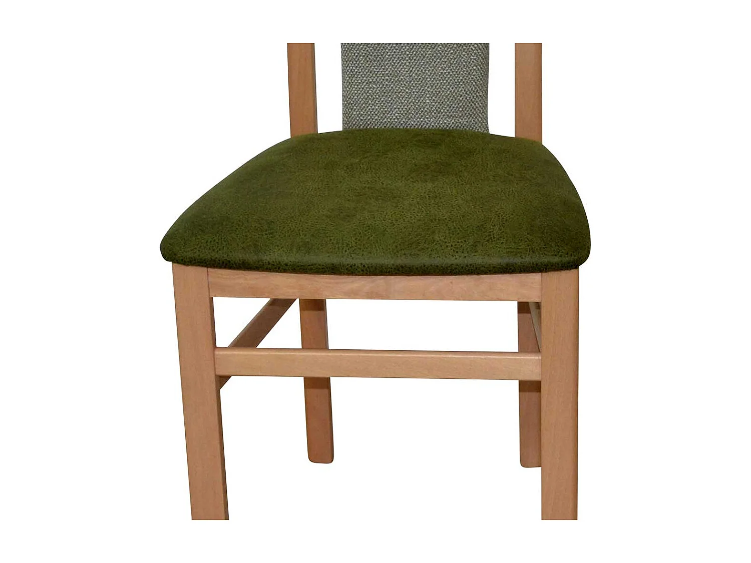 Polsterstuehle Esszimmer aus Buche Massivholz Bezug Grün (2er Set)