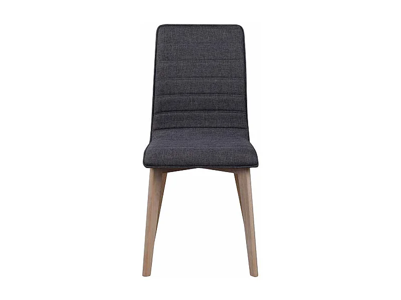 Esstischstuhl in Anthrazit Webstoff Eiche White Wash (2er Set)