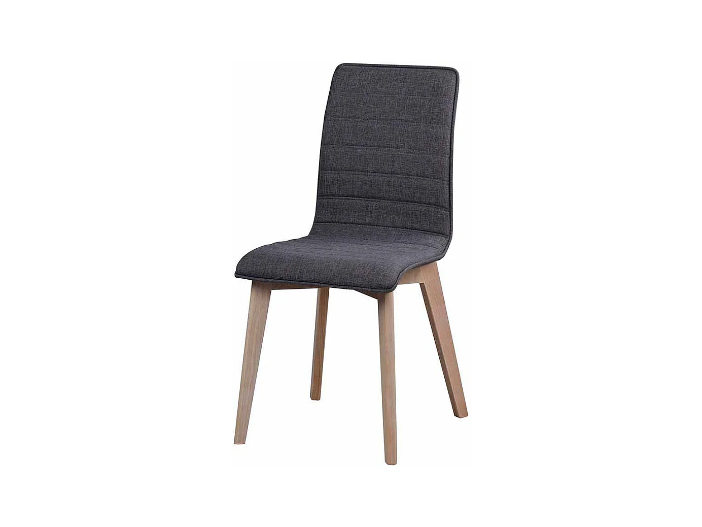 Esstischstuhl in Anthrazit Webstoff Eiche White Wash (2er Set)