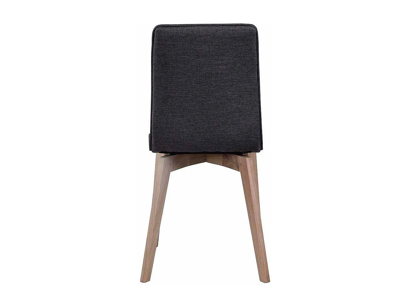 Esstischstuhl in Anthrazit Webstoff Eiche White Wash (2er Set)